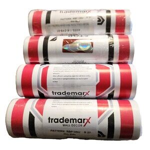 4-Trademarx Wall Paper Border OSU Ohio State Red Black White 4yd. Rolls 5 1/2" w
